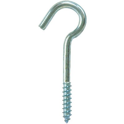 Hampton Small Zinc-Plated Silver Steel 2-1/2 in. L Ceiling Hook 45 lb 1 pk (Case of 50)