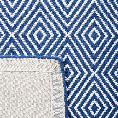 Hand-Hooked Wilton Light Blue Wool-Viscose 5' x 8' Rectangular Rug