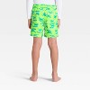 Boys' Surfing Dog Trunk Swim Shorts - Cat & Jack™ Lime Green - 2 of 3