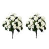 2PCS Artificial Begonias Bush with Ground Spike, 24Inch Artificial Outdoor Bushes Evergreen UV Resistant Shrubs- for Outdoor Indoor - 2 of 4