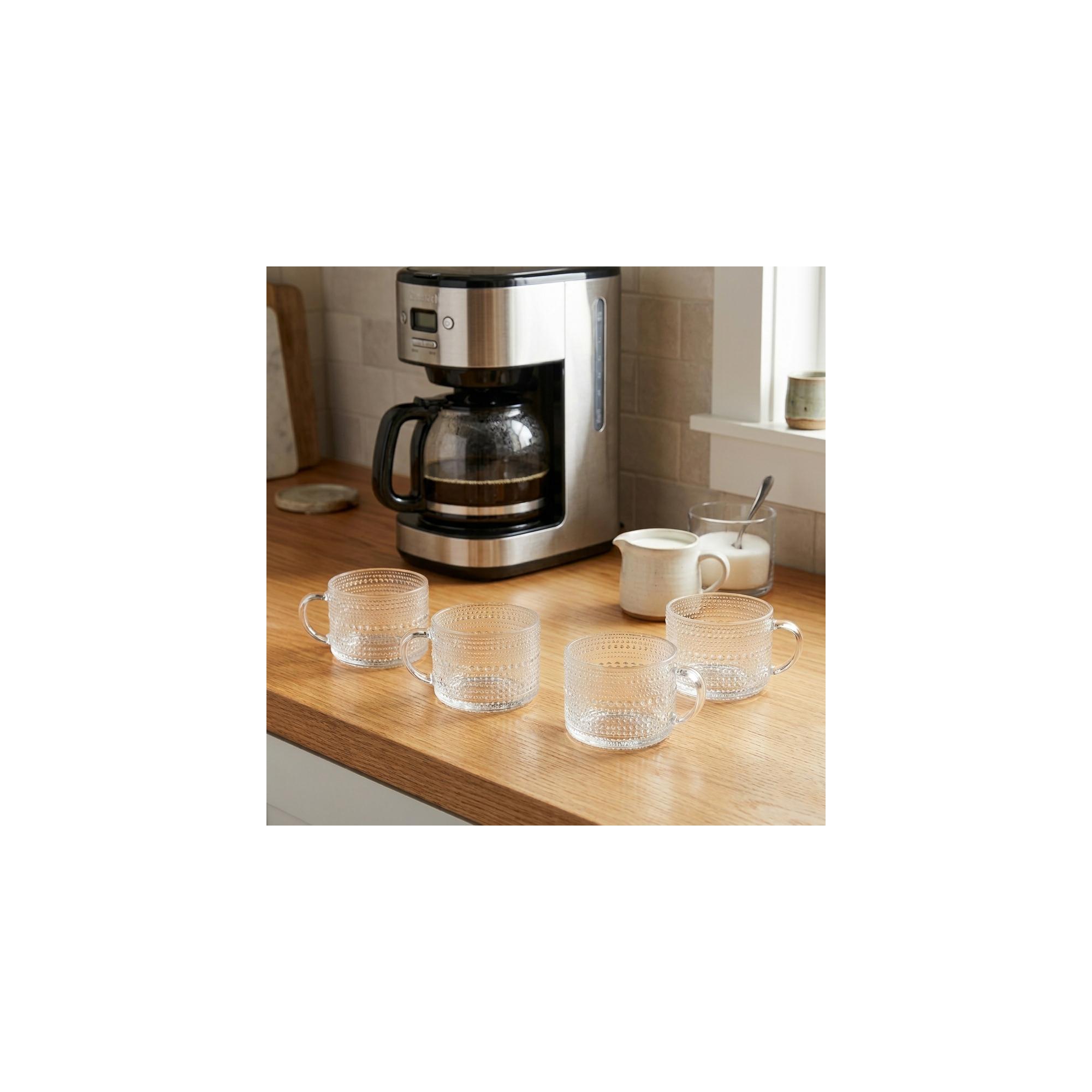 The Lakeside Collection Hobnail Clear Glass Mugs - Set of 4 -