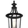 John Timberland Leto 24 1/2" High Modern Outdoor Post Light Fixture Pole Porch House with Pier Mount Adapter Waterproof Black Metal Clear Glass Shade - 3 of 4