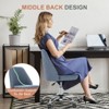 Modern Armless Office Chair: Swivel, Adjustable, Fabric - 2 of 4