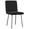 vidaXL Dining Chair Set of 2 Black Velvet (100% polyester), Plywood, Metal - 3 of 4