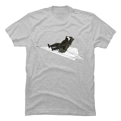 Men's Design By Humans The Paper Plane Pilot By jrtoyman T-Shirt