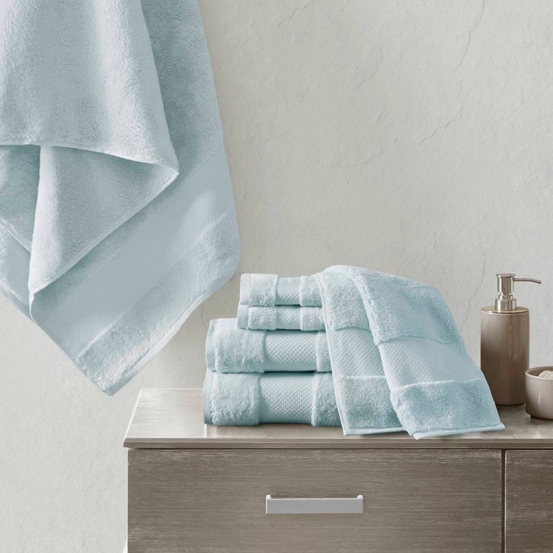 Turkish 100% Cotton 6pc Absorbent Ultra Soft Bath Towel Set, 3 of 11