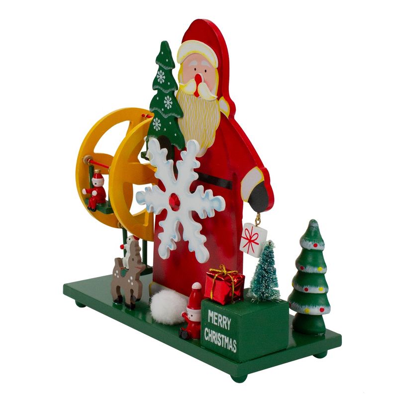Northlight 9.5" Red and Green Santa Claus Wonderland Christmas Musical Tabletop Decor, 4 of 6