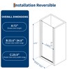 Frameless Pivot Shower Door 72" x 33.6-34.6" , Pivot Swing Shower Glass Door with 1/4"(6Mm) Clear Tempered Glass Shower Door, Easy to Clean - 3 of 4