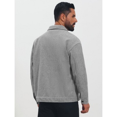 Мужские куртки INSPIRE CHIC Men's Casual Lapel Button Long Sleeves Trucker Jacket Small Khaki — фото 3