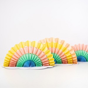 Meri Meri Honeycomb Rainbow Decorations (Pack of 3) - 1 of 4