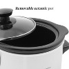 Elite Cuisine 1.5qt Slow Cooker - Stainless Steel - 3 of 4