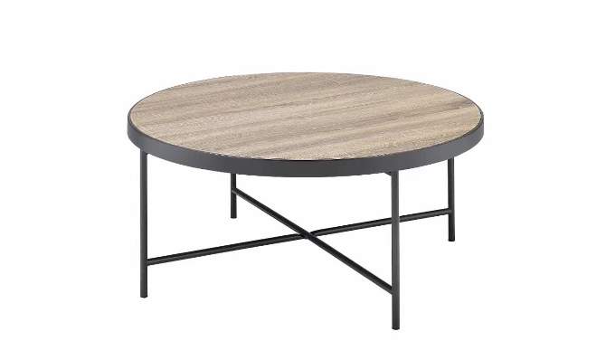 X Base Coffee Table Oak Gray - Acme Furniture, 2 of 6, play video