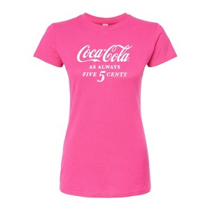 Women's - Coca-Cola - As Always Five Cents Juniors Fitted Graphic T-Shirt - 1 of 3