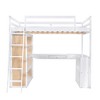 Whisen Full Size Loft Bed with Ladder, Shelves and Desk - 4 of 4