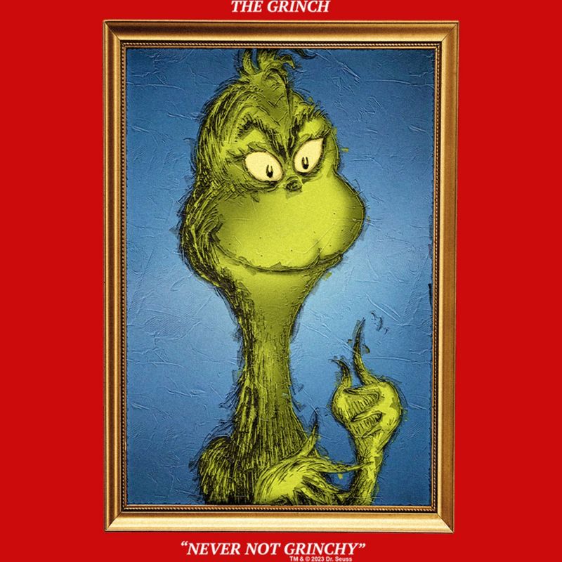 Boy's Dr. Seuss Framed Grinch Painting T-Shirt, 2 of 5