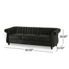 NicBex 3 Seater Sofa Couch with Nailhead Trim Modern Comfy Velvet Sofa with Deep Seat and Armrest for Living Room - 3 of 4