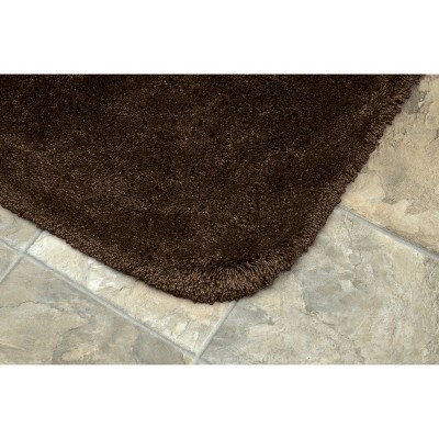 Finest Luxury Chocolate Ultra Plush Washable 2-Piece Bath Rug Set
