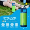 ALPINE Flip 'N Sip Kids Insulated Water Bottle With Straw - 16oz Kids Water Bottle - 2 of 4
