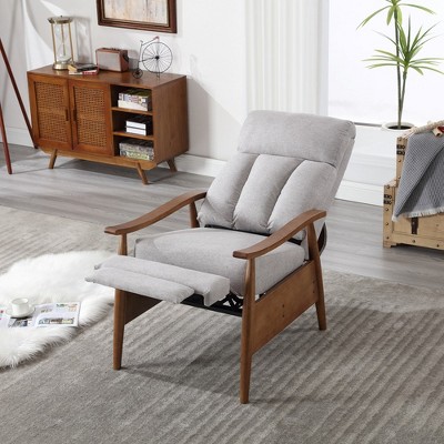 Modern Recliner Chair with Adjustable Backrest, Upholstered Single Sofa Chair, Accent Chair Sofa Armchair with Seat Cushion for Living Room