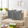 REGALWOVEN Solid Chenille Cross-Weave Texture Soft Decorative Throw Pillow 18 x 18 Inch 2 Pcs - 2 of 4