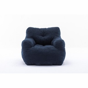 Maliang Soft Teddy Fabric Tufted Foam Bean Bag Chair, Small Living Space Furniture - 1 of 4