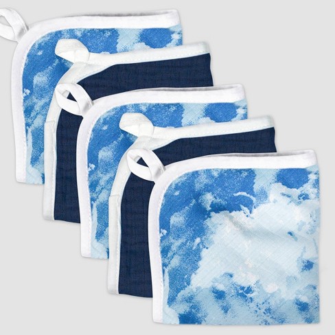 Honest Baby 5pk Washcloth - Blue - image 1 of 3