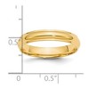 Black Bow Jewelry 2.5mm to 6mm 14K Yellow Gold Half Round Ridged Edge Standard Fit Band - 3 of 4