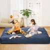 Giant Bean Bag Chair/Bed with Corduroy Cover, Convertible Bean Bag Chair Bed from Beanbag to Floor Mattress, Large Couch Sofa Bed - 2 of 4