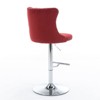 PAGED Swivel Velvet Barstools Adjusatble Seat Height Bar Stools Modern Upholstered Counter Stools with Back Tufted for Home Pub, Set of 2 - 4 of 4