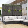 72" H×47"W Dovelina Black Outdoor Rattan Privacy Screen Decorative Garden Fence - 2 of 4