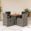 vidaXL Garden Dining Set Grey, Brown, Dark Grey - 2 of 4