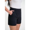 Lafidi Women’s Avia Hi-Rise Tailored Shorts, Flat Front Crepe Fabric, and Slash & Welt Pockets for a Polished Professional Look - 3 of 4