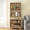 SKRAN Modern Farmhouse Cabinets, Wood Dressers & Pantry Units, Storage Cabinet for Home, Bedroom, Living Room & Home Office, Wood color - 2 of 4