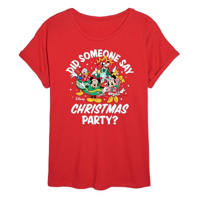 Women's - Disney - Did Someone Say Christmas Party Oversized Graphic T-Shirt