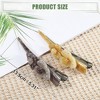 Unique Bargains Women's Metal Long Duckbill Hair Clips Gray Light Coffee 5.31"x1.57"x1.18" 2 Pcs - 4 of 4
