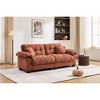 90.1'' Chenille Pleated 3-Seater Sofa with Dense Foam Cushion and Spring Support - 3 of 4