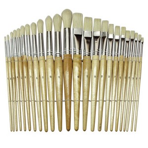 Creativity Street® Beginner Paint Brushes, Preschool Brush Set, 6" to 8" long, 24 Brushes - 1 of 3