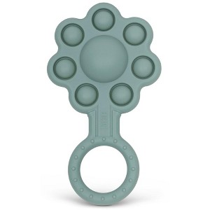 Silicone Baby Pop-it Flower Rattle - Engage Your Baby's Senses with Vibrant Colors and Popping Delight with Sensory Teething Fun (MultiColor) - 1 of 4