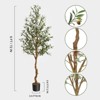 Artificial Olive Tree 6 FT(72 in) Tall Faux Silk Olive Trees with Basket ,Fake Potted Tree with Handmade Seagrass Basket and Lifelike Fruits - 4 of 4