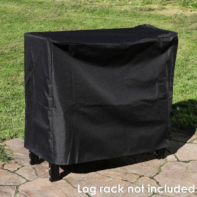 Sunnydaze Black Heavy-Duty PVC Firewood Rack Cover