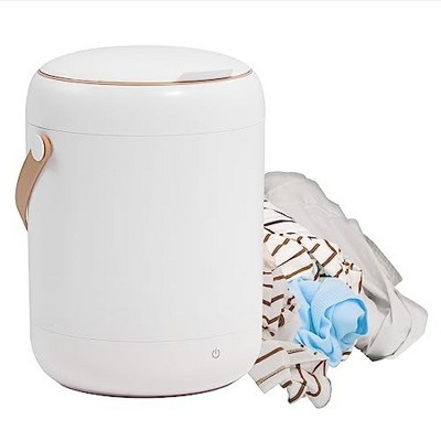 Image of Maplefield Portable Laundry Washing Machine - Mini Washer for Delicate Fabrics & Small Loads - Includes Strainer & Handle (White)