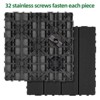 Aukfa 9-Pack WPC Interlocking Deck Tiles, 11.8"x11.8" Outdoor Indoor Waterproof Flooring, 700lb Load, Easy DIY for Patio, Balcony, Pool - 4 of 4