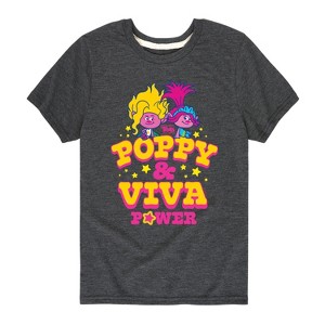 Boys' - Trolls - Poppy and Viva Power Short Sleeve Graphic T-Shirt - 1 of 4