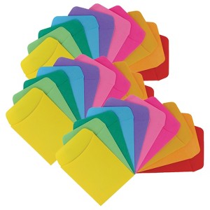 Hygloss® Self-Adhesive Library Pockets, 3.5" x 4.875", 10 Colors, 30 Per Pack, 3 Packs - 1 of 3