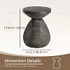 HDZNVF Modern Gray Mushroom Side Table with Imitation Wood Grain - 3 of 4