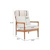 Kumasinova Polyester/Boucle Modern Accent Chair with High Back,Lounge Chair with Solid Wood Frame,Comfy Reading Chair for Living Room,Bedroom - 2 of 4