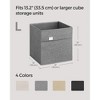 SONGMICS Storage Cubes Set of 4 Cube Storage Bins 2 Handles Oxford Fabric and Linen-Look Fabric Foldable - 4 of 4