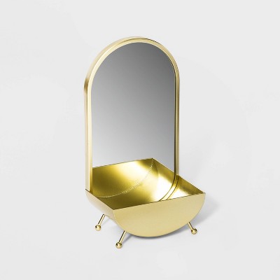 mirror with jewelry storage target