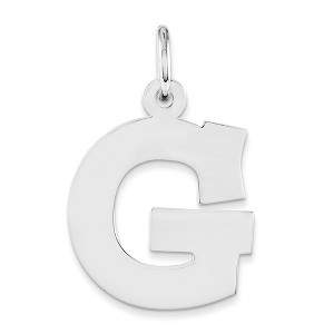 Black Bow Jewelry Sterling Silver Amanda Collection Medium Block Style Initial G Pendant - 1 of 4