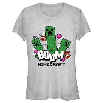 Boy's Minecraft Legends Creeper Logo T-Shirt - Charcoal Heather - Large